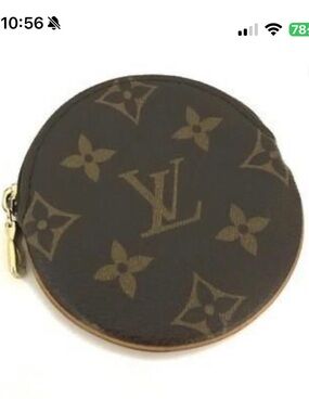 Louis Vuitton Brown Monogram Round Coin Case